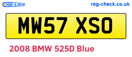 MW57XSO are the vehicle registration plates.