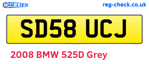 SD58UCJ are the vehicle registration plates.