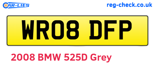 WR08DFP are the vehicle registration plates.