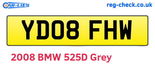 YD08FHW are the vehicle registration plates.