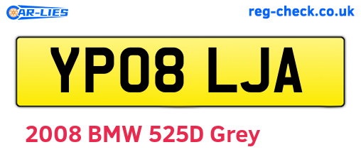 YP08LJA are the vehicle registration plates.