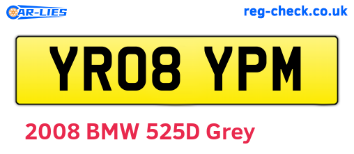 YR08YPM are the vehicle registration plates.