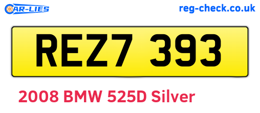 REZ7393 are the vehicle registration plates.