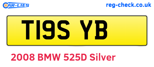 T19SYB are the vehicle registration plates.