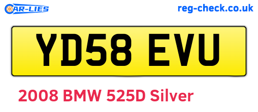 YD58EVU are the vehicle registration plates.