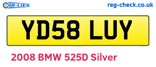 YD58LUY are the vehicle registration plates.