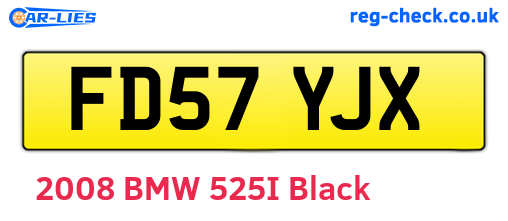 FD57YJX are the vehicle registration plates.