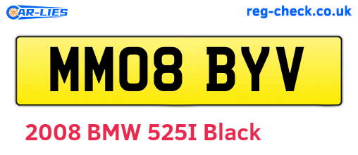 MM08BYV are the vehicle registration plates.