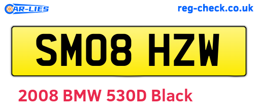 SM08HZW are the vehicle registration plates.
