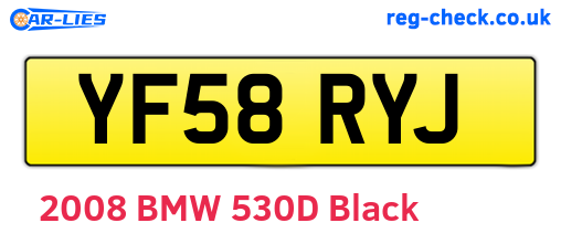 YF58RYJ are the vehicle registration plates.