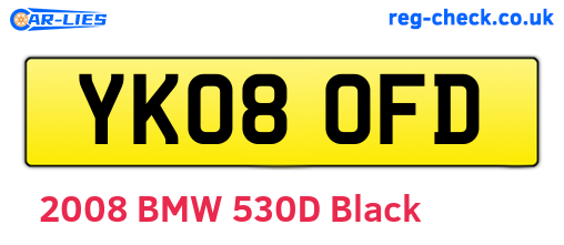 YK08OFD are the vehicle registration plates.