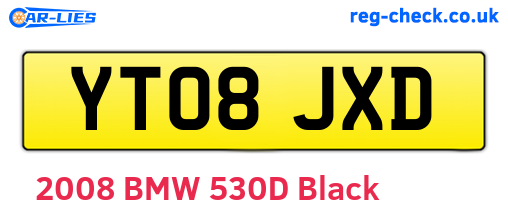 YT08JXD are the vehicle registration plates.