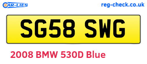 SG58SWG are the vehicle registration plates.