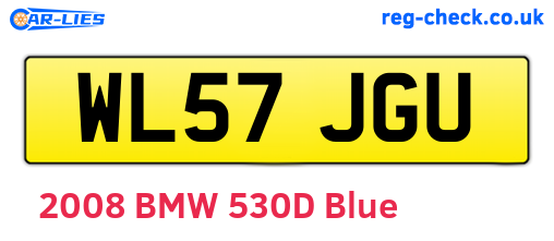 WL57JGU are the vehicle registration plates.