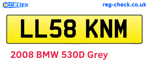LL58KNM are the vehicle registration plates.