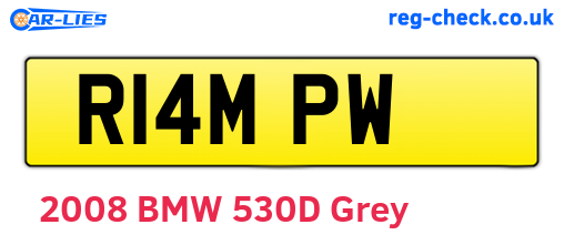 R14MPW are the vehicle registration plates.