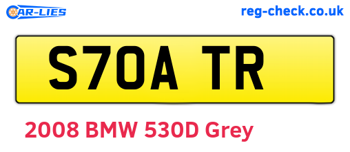 S70ATR are the vehicle registration plates.