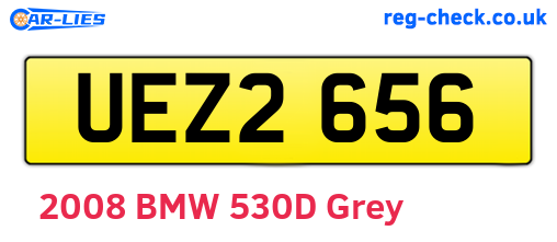 UEZ2656 are the vehicle registration plates.