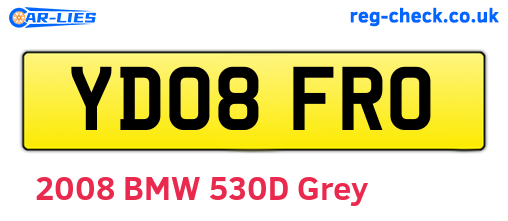 YD08FRO are the vehicle registration plates.