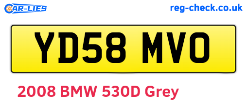 YD58MVO are the vehicle registration plates.