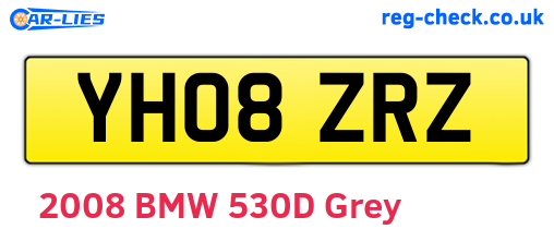 YH08ZRZ are the vehicle registration plates.