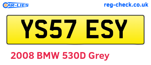 YS57ESY are the vehicle registration plates.