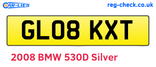 GL08KXT are the vehicle registration plates.