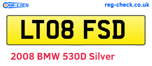 LT08FSD are the vehicle registration plates.