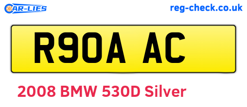 R90AAC are the vehicle registration plates.