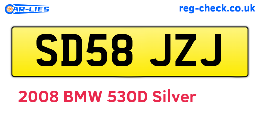 SD58JZJ are the vehicle registration plates.