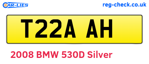 T22AAH are the vehicle registration plates.