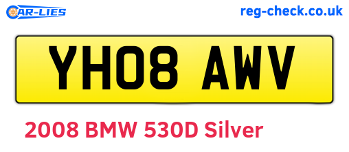 YH08AWV are the vehicle registration plates.