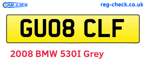 GU08CLF are the vehicle registration plates.