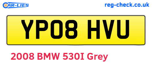 YP08HVU are the vehicle registration plates.