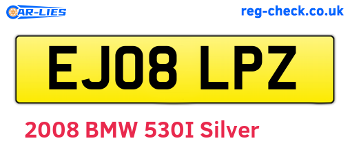 EJ08LPZ are the vehicle registration plates.