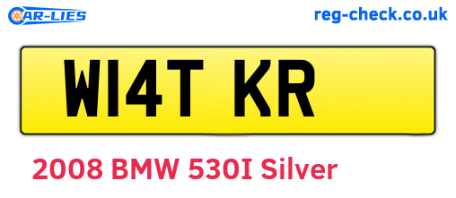 W14TKR are the vehicle registration plates.