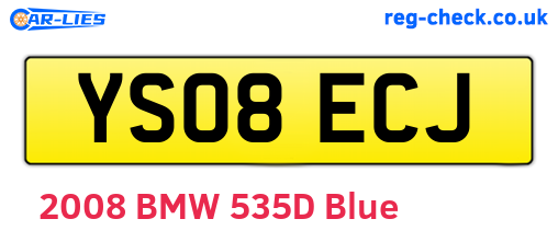 YS08ECJ are the vehicle registration plates.