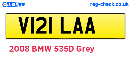 V121LAA are the vehicle registration plates.