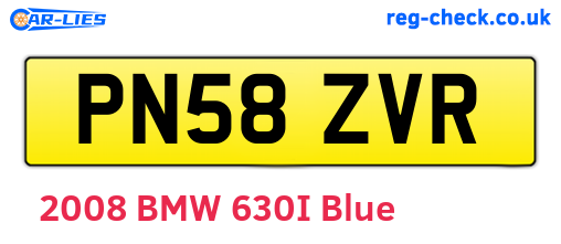 PN58ZVR are the vehicle registration plates.
