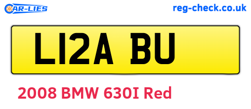 L12ABU are the vehicle registration plates.