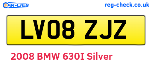 LV08ZJZ are the vehicle registration plates.
