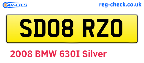 SD08RZO are the vehicle registration plates.
