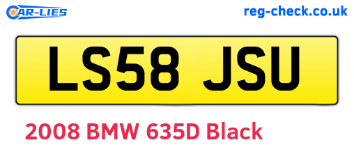 LS58JSU are the vehicle registration plates.