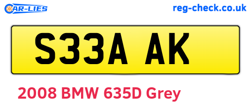 S33AAK are the vehicle registration plates.