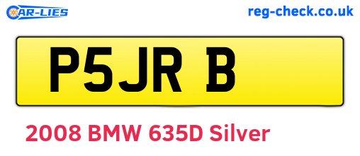 P5JRB are the vehicle registration plates.
