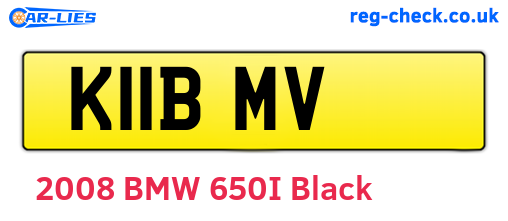 K11BMV are the vehicle registration plates.