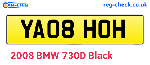 YA08HOH are the vehicle registration plates.
