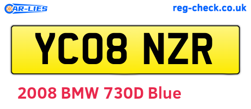 YC08NZR are the vehicle registration plates.