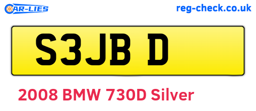 S3JBD are the vehicle registration plates.