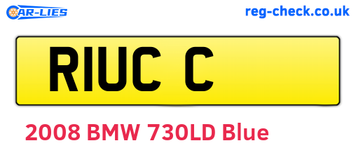 R1UCC are the vehicle registration plates.